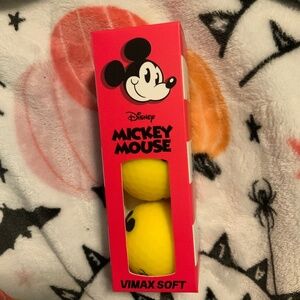 Neon yellow Disney golf balls